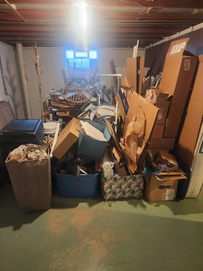 Roll-off dumpster container at job site for Concrete Dumpster Rental in Red Lion